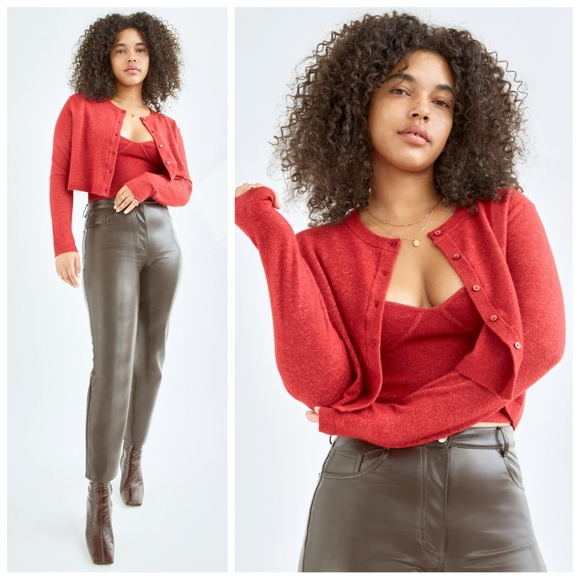 Aritzia Sweaters - Wilfred Sicily Crimson Red Cardigan